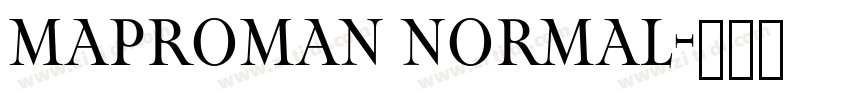 MapRoman Normal字体转换